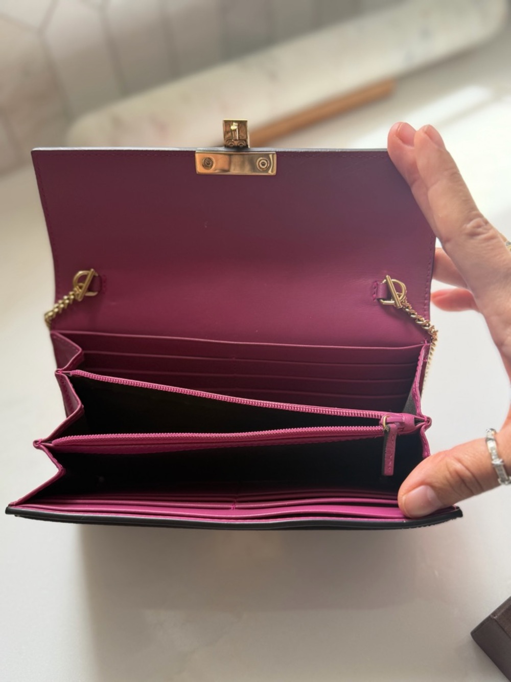 🔥Gucci wallet on chain GG supreme padlock wallet mini purse Gucci bag Gucci woc - Picture 6 of 17